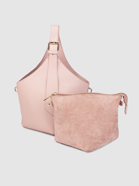 

CERIZ Pink Solid Shoulder Bag With Pouch