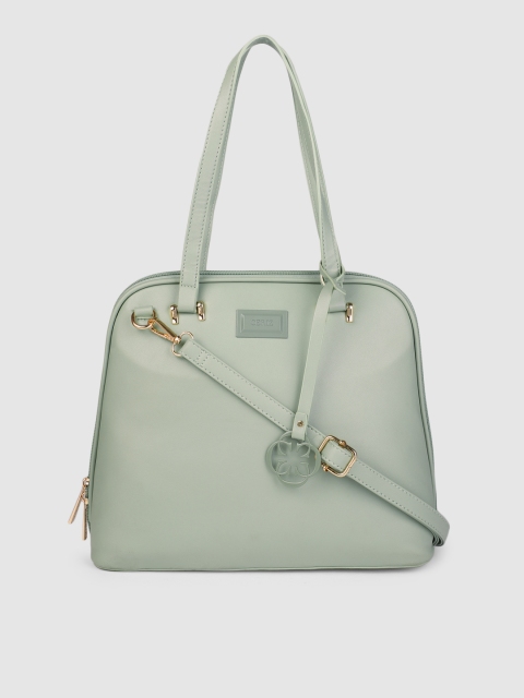 

CERIZ Green Solid Shoulder Bag With Detachable Sling Strap