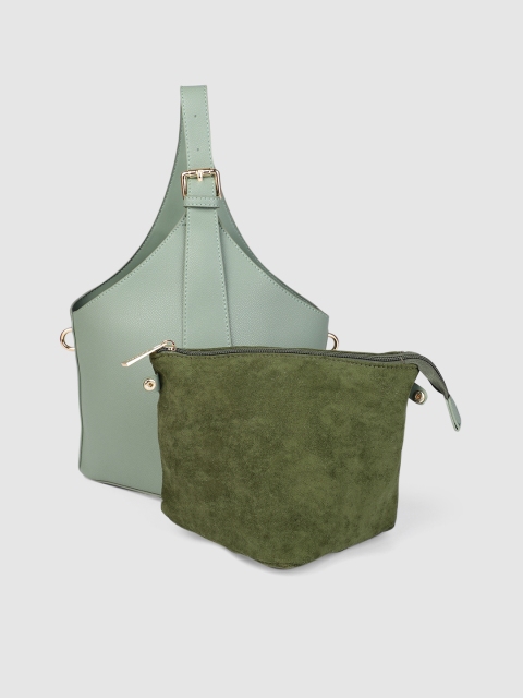

CERIZ Green Solid Handheld Bag