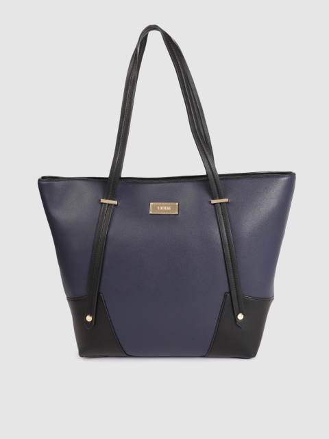 

CERIZ Women Blue & Black Solid Satchel Bag