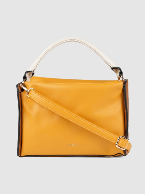 

CERIZ Yellow Solid Handheld Bag