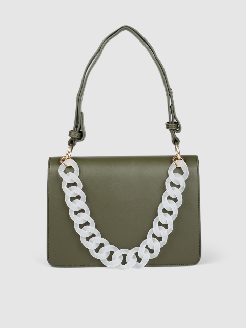 

CERIZ Olive Green Solid Handheld Bag