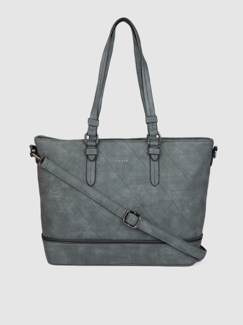 

CERIZ Grey Quilted Shoulder Bag