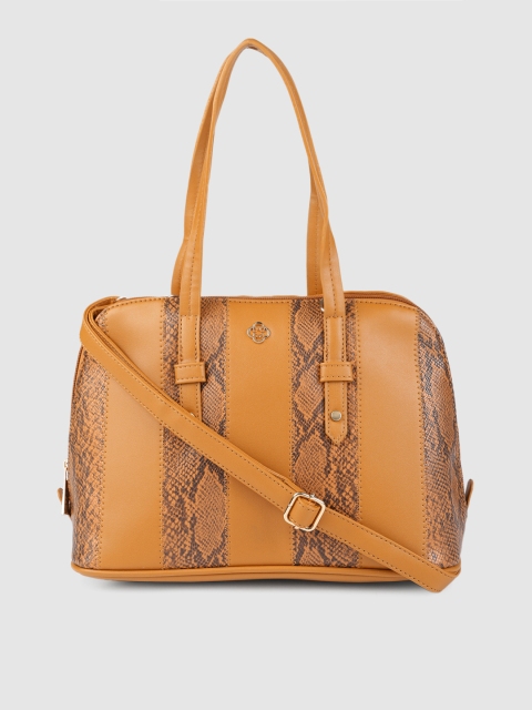 

CERIZ Brown Textured Shoulder Bag