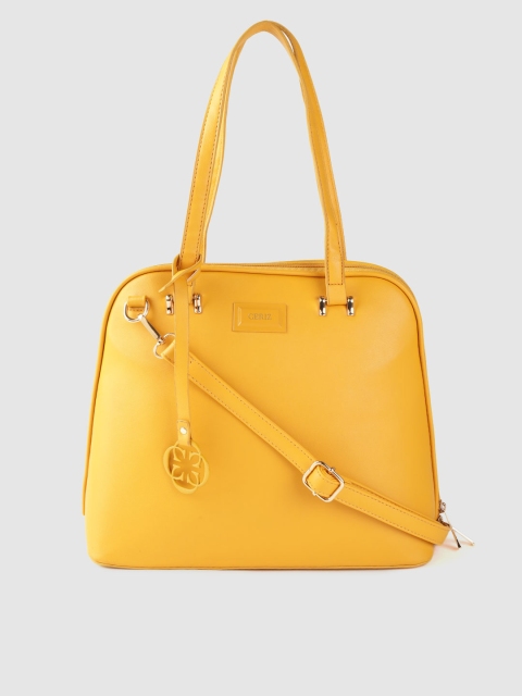

CERIZ Women Mustard Yellow Solid Structured Shoulder Bag