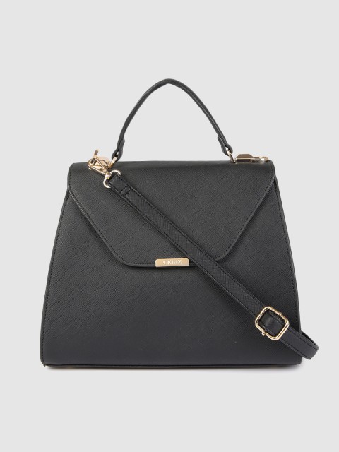 

CERIZ Black Solid Satchel