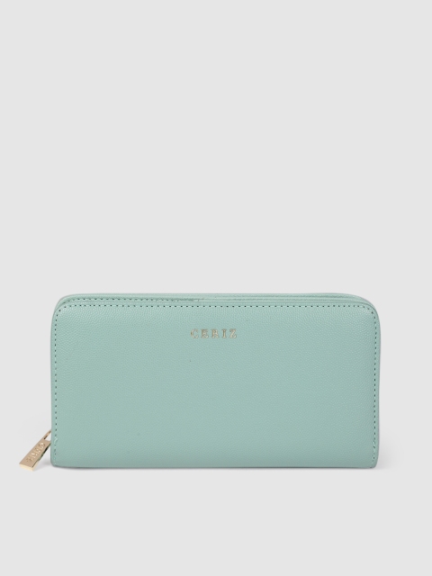 

CERIZ Women Green Solid Two Fold Wallet