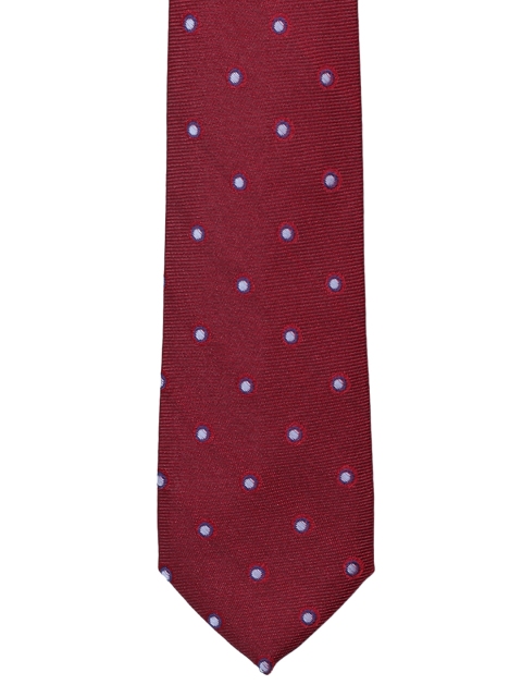 

INVICTUS Men Maroon Woven Design Broad Tie