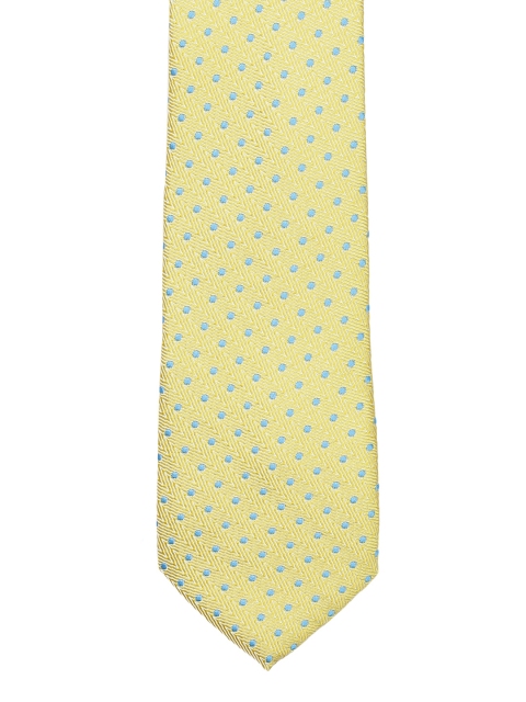 

INVICTUS Men Yellow Woven Design Broad Tie