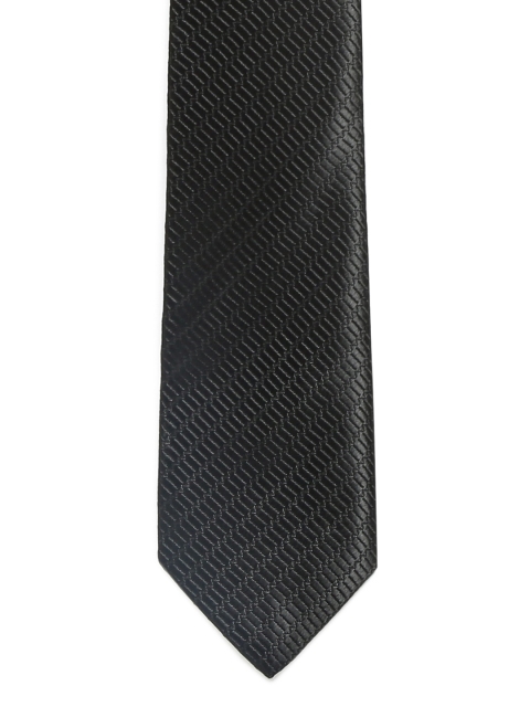 

INVICTUS Men Black Woven Design Broad Tie
