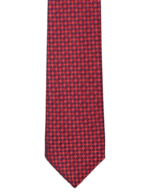 

INVICTUS Men Maroon Woven Design Broad Tie