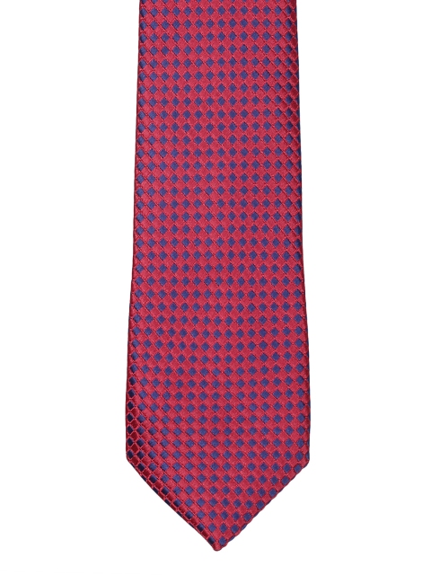 

INVICTUS Men Red Woven Design Broad Tie