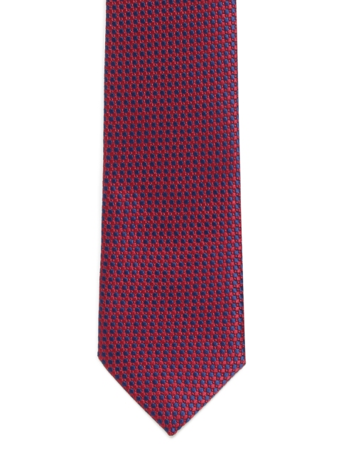 

INVICTUS Men Maroon Woven Design Broad Tie