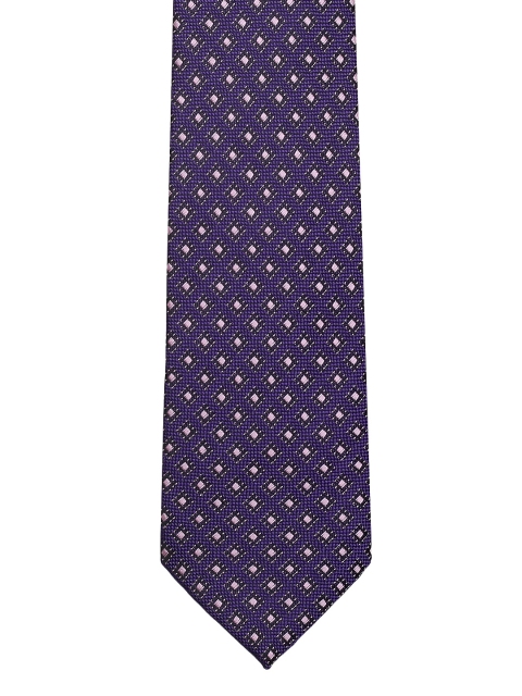 

INVICTUS Men Purple Woven Design Broad Tie