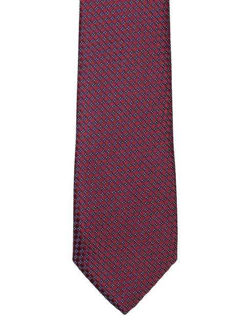 

INVICTUS Men Maroon Woven Design Broad Tie