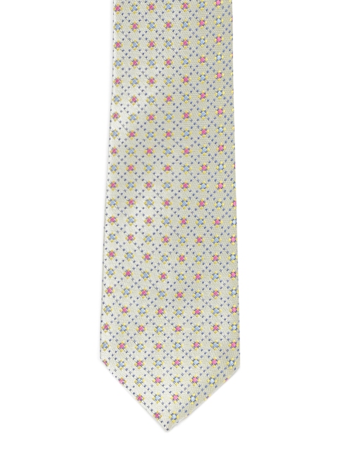 

INVICTUS Men Cream-Coloured Woven Design Broad Tie