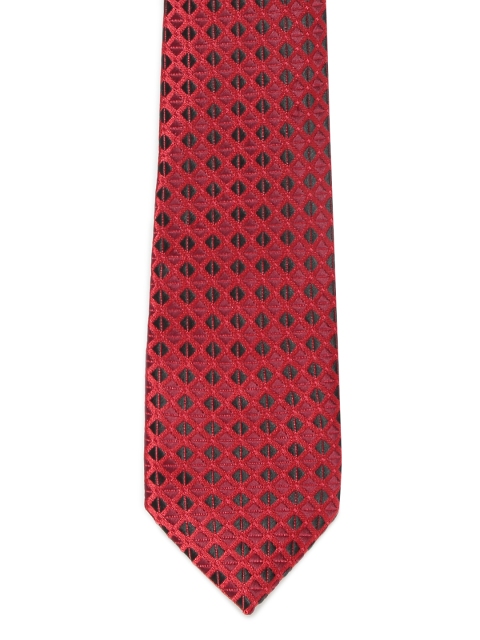 

INVICTUS Men Maroon Woven Design Broad Tie