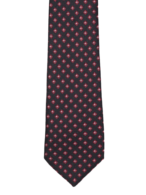 

INVICTUS Men Black Woven Design Broad Tie