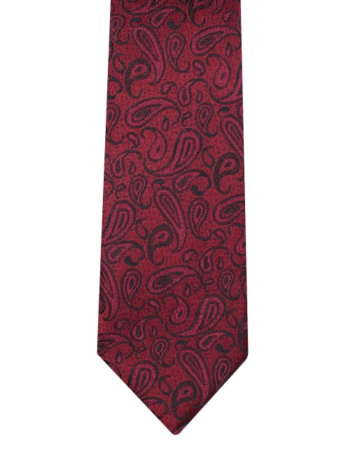 

INVICTUS Men Red Woven Design Broad Tie