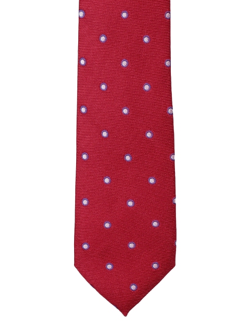 

INVICTUS Men Red Woven Design Broad Tie