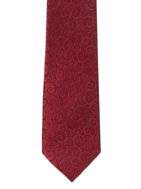 

INVICTUS Men Maroon Woven Design Broad Tie