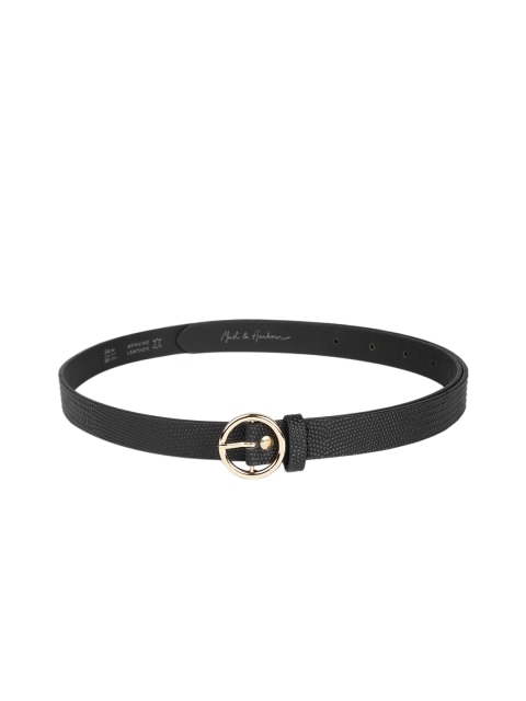 

Mast & Harbour Women Black Textured Leather Belt