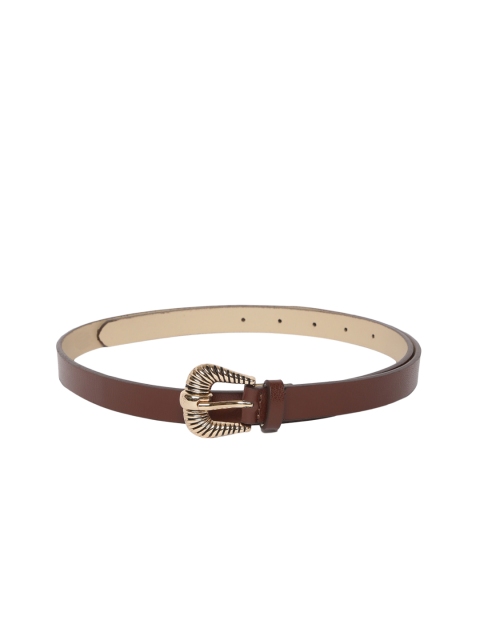 

Mast & Harbour Women Tan Brown Solid Leather Belt