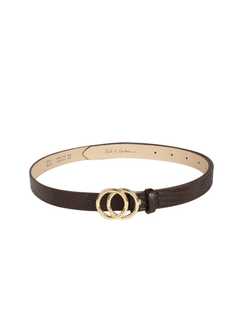 

Mast & Harbour Women Brown Textured Leather Belt