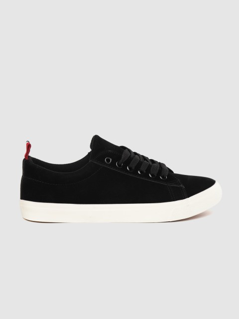 

Mast & Harbour Men Black Solid Sneakers