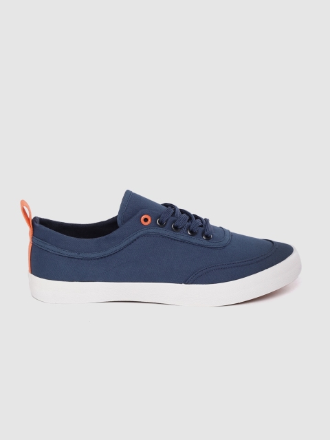 

Roadster Men Navy Blue Solid Mid-Top Sneakers