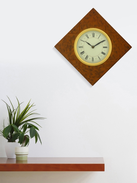 

eCraftIndia Brown Square Solid Analogue Wall Clock