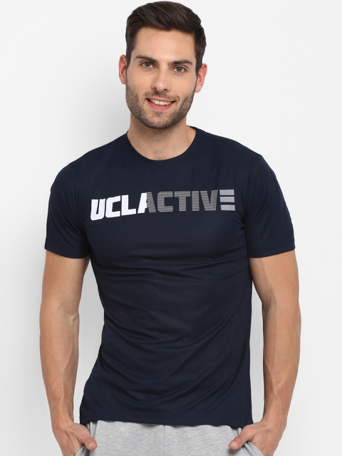 

UCLA Men Navy Blue Printed Round Neck T-shirt