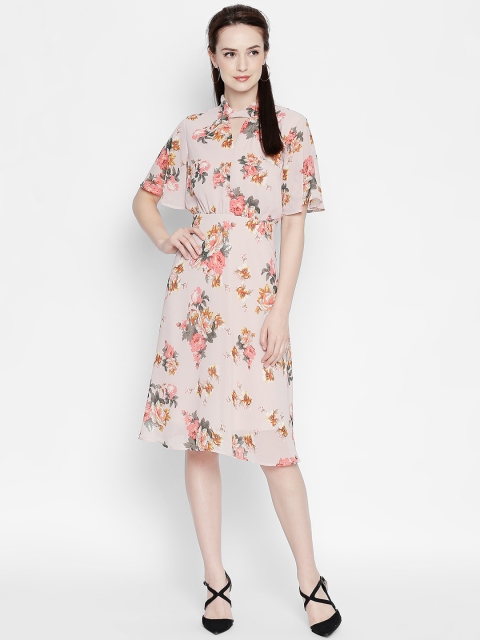 

Forever Glam by Pantaloons Women Pink Printed Fit and Flare Dress