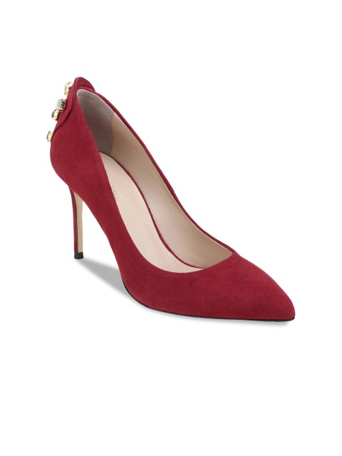 

SOFIA BALDI Women Red Leather Solid Pumps