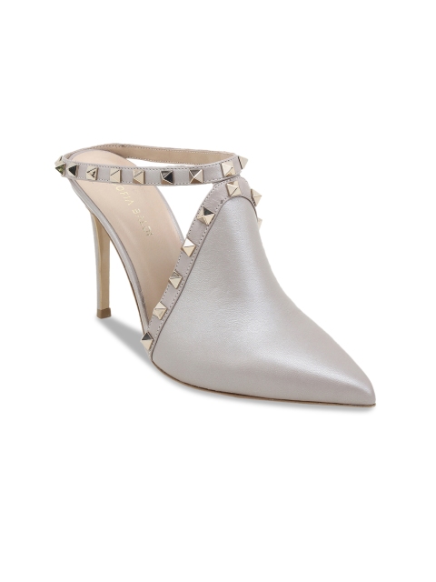 

SOFIA BALDI Women Taupe Embellished Leather Pumps