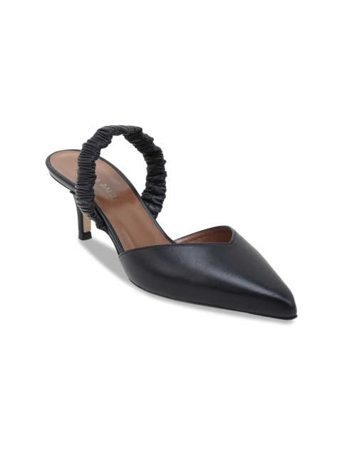 

SOFIA BALDI Women Black Solid Leather Pumps