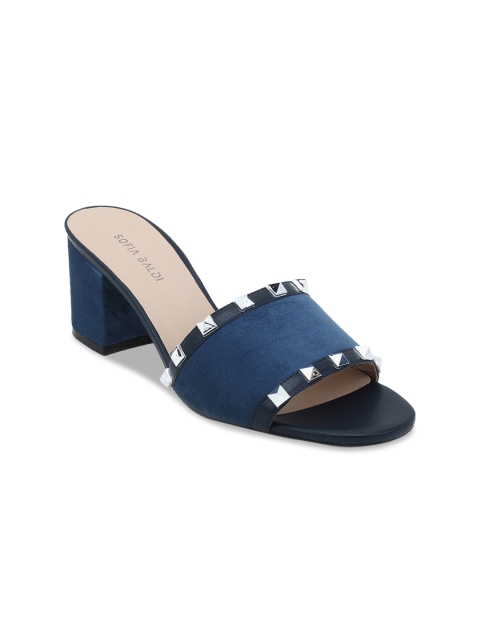 

SOFIA BALDI Women Blue Embellished Leather Heels