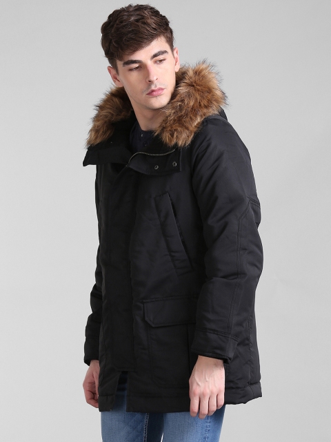 

GAP Men Black Solid Longline Padded Jacket