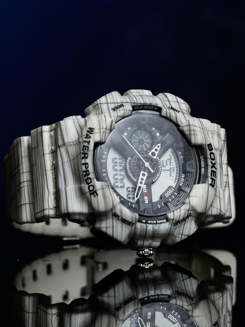 

BOXER Men Grey & Black Analogue and Digital Watch BD00165