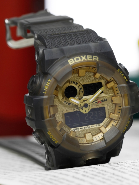 

BOXER Men Gold-Toned Analogue and Digital Watch BD00169