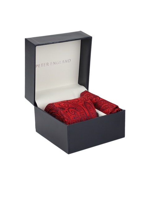 

Peter England Men Red & Blue Patterned Accessory Gift Set