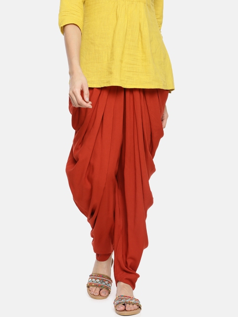 

GOLDSTROMS Women Rust Red Solid Knitted Patiala