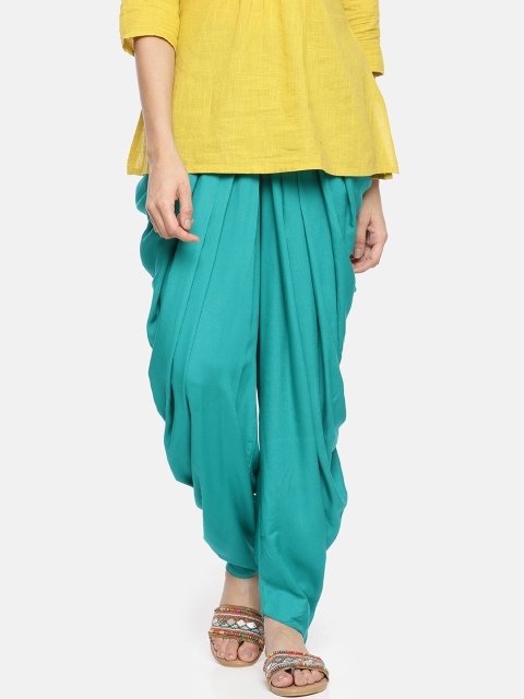 

GOLDSTROMS Women Teal Blue Solid Knitted Patiala