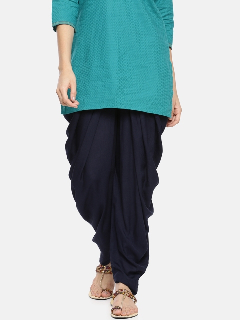 

GOLDSTROMS Women Navy Blue Solid Knitted Patiala