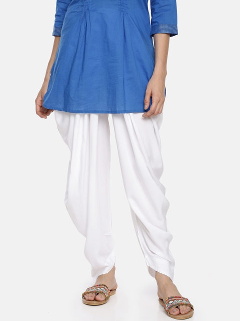 

GOLDSTROMS Women White Solid Knitted Patiala