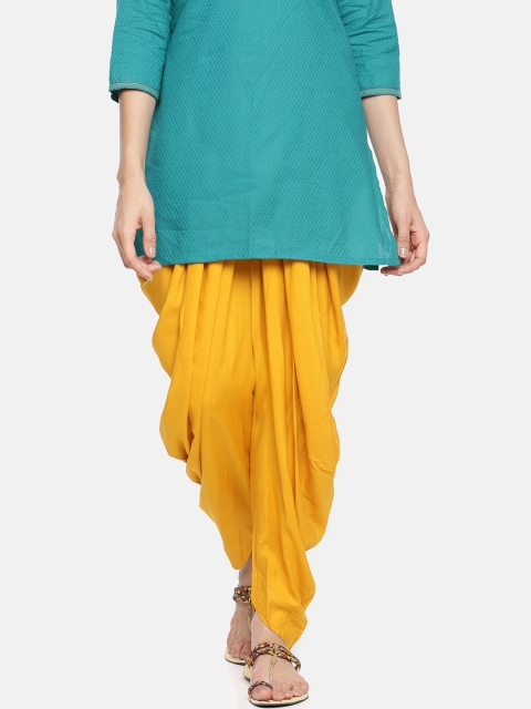 

GOLDSTROMS Women Mustard Yellow Solid Patiala Pants