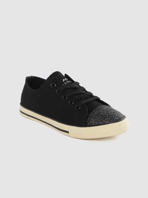 

Mast & Harbour Women Black Shimmer Detail Sneakers