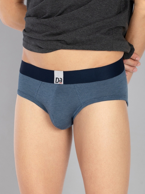 

DaMENSCH Men DEO-SOFT Deodorizing Micro Modal Melange Briefs DAM-MEL-B-EB, Blue
