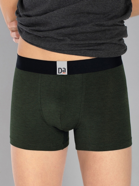 

DaMENSCH Men DEO-SOFT Deodorizing Micro Modal Melange Trunks DAM-MEL-T-JUG, Green