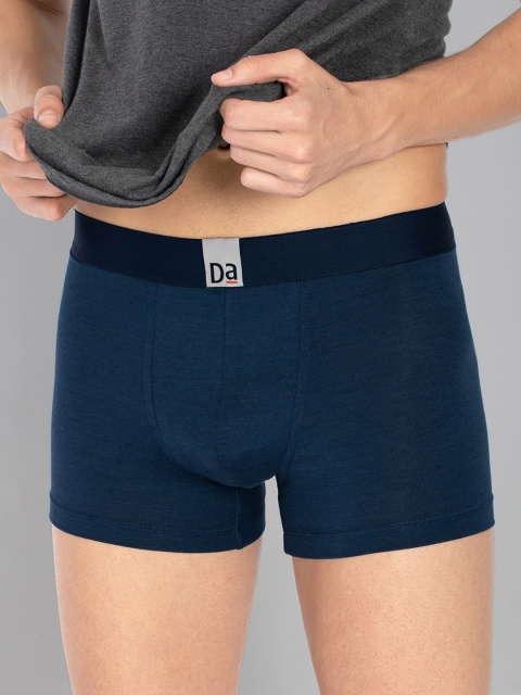 

DaMENSCH Men DEO-SOFT Deodorizing Micro Modal Melange Trunks DAM-MEL-T-NB, Navy blue